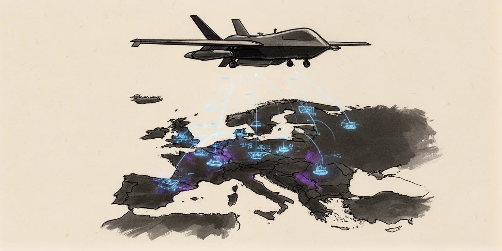 Unbemannte Kampfdrohne symbolisiert den Aufstieg des Ruestungs-Startups Helsing in Europa