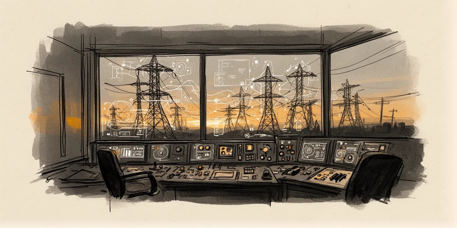 Digitale Netzüberwachung von Stromnetzen als Symbol für die Siemens Energy Camlin Übernahme