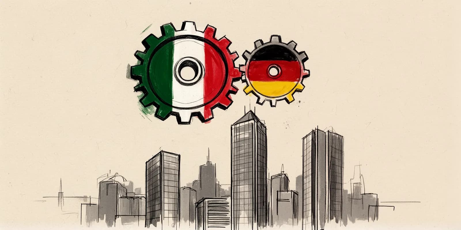 Symbolbild zur UniCredit Commerzbank Übernahme und Konsolidierung des deutschen Bankenmarkts