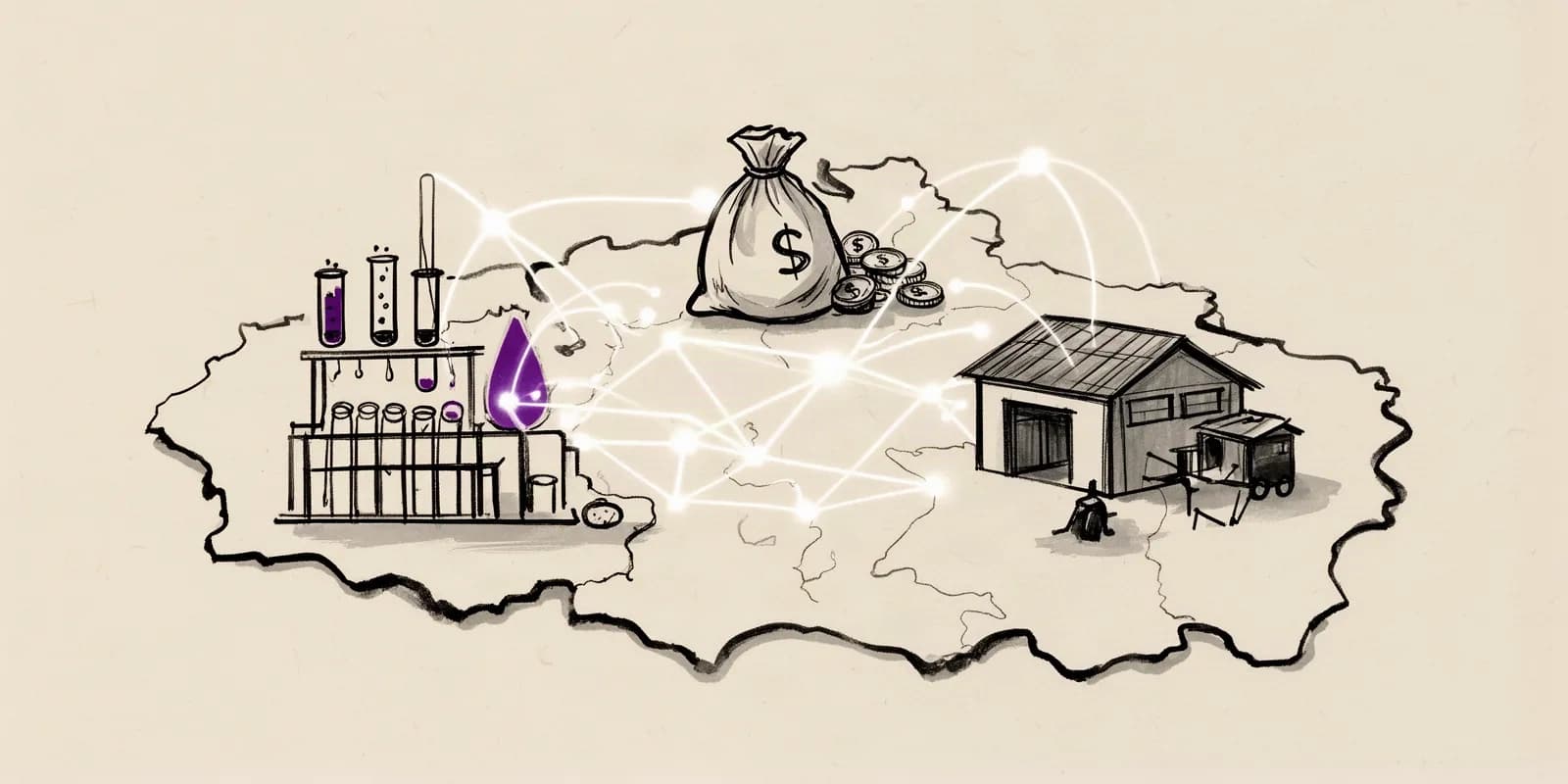 Symbolische Vernetzung von Forschung, Kapital und Startups in Brandenburgs Gründerzentren
