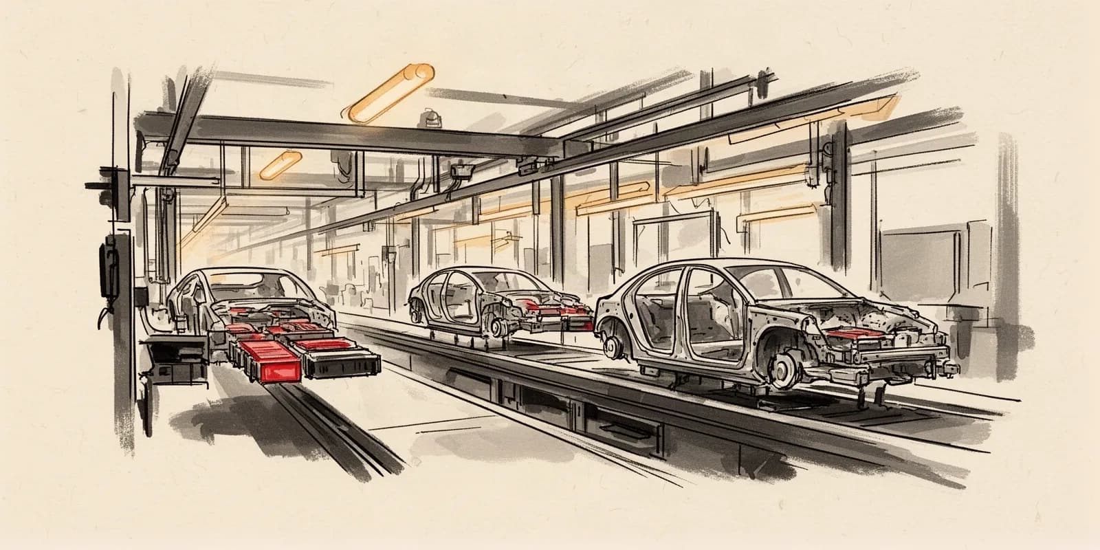 Produktionslinie für Elektroautos im spanischen Renault-Werk Valladolid
